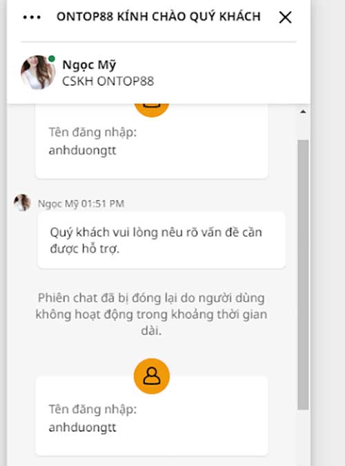 Hỗ trợ chat trực tuyến cho anh em