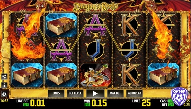 Slot game chủ đề rồng của WMS cung cấp tối đa 1.000 vòng quay tự động