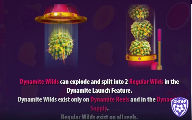 Dynamite Wild sẽ nổ và chia thành 2 Wild thông thường