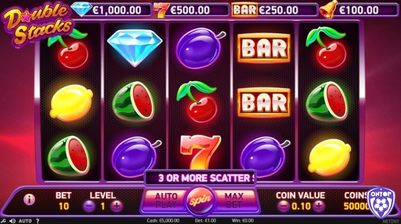 Chủ đề cổ điển hấp dẫn trên slot Double Stacks