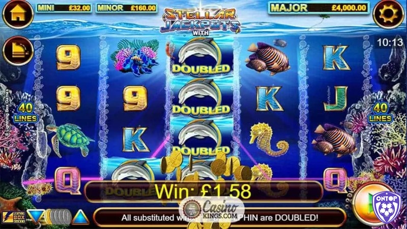 Những tính năng thưởng trong Dolphin Gold Stellar Jackpots Jackpot