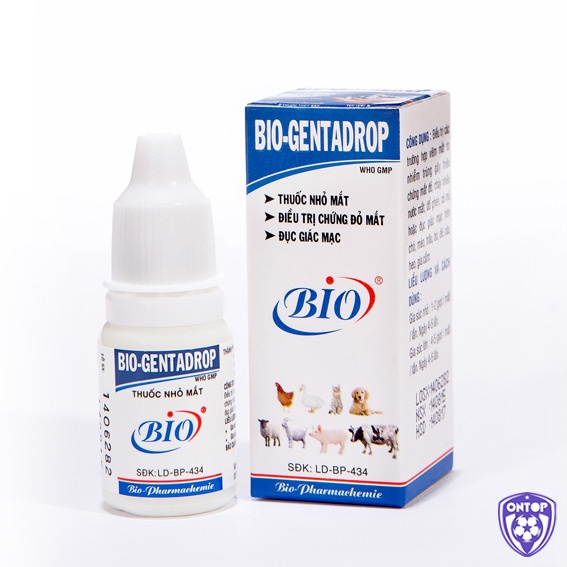 Sử dụng thuốc nhỏ mắt bio-gentadrop để chữa gà mù mắt do va chạm cành cây