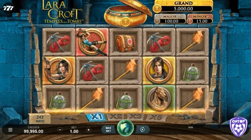 Cách chơi Lara Croft Temples Jackpot như thế nào?