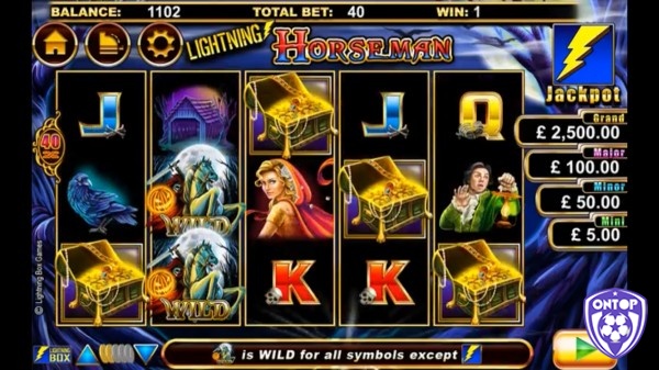 Đồ họa trong game Lightning Horseman Jackpot