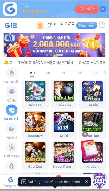 Game bài với nhiều game nổi tiếng của sân cược