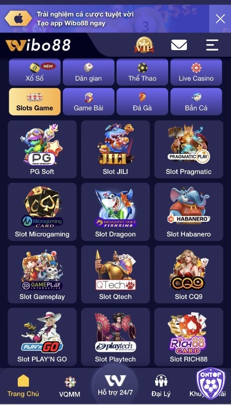 Kho slot game của web cược luôn nằm trong top được săn đón nhiều nhất 