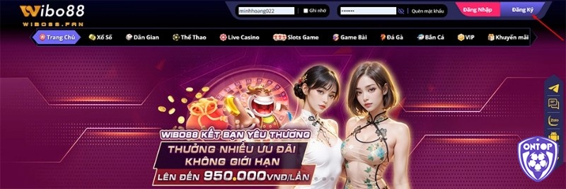 Đăng nhập Wibo88 tham gia giải trí cá cược giá trị thưởng không giới hạn