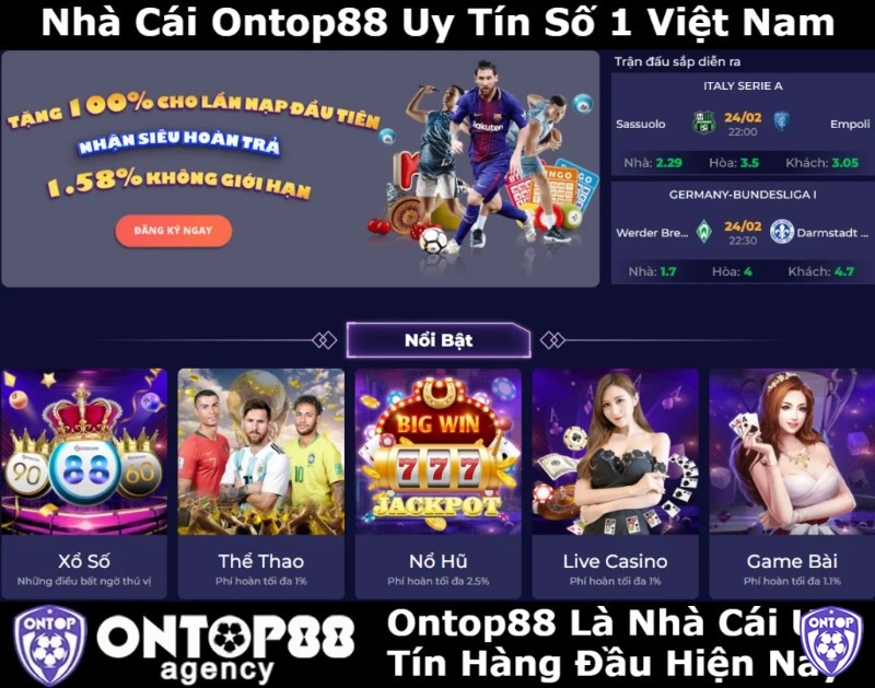 Nhà cái uy tín hàng đầu Việt Nam ONTOP88