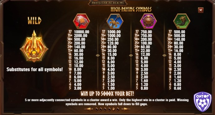 Biểu tượng Wild lưỡi kiếm vàng trong Odin slot giúp thay thế biểu tượng