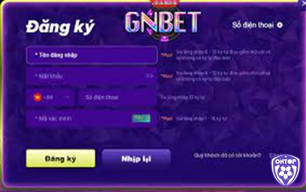 Xác nhận đăng ký gnbet các thông tin cung cấp chính xác