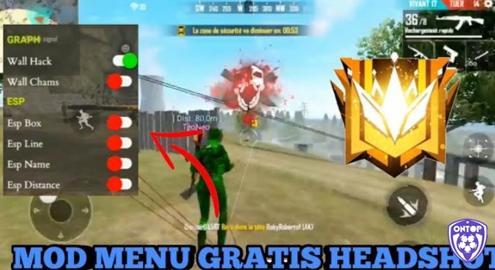 FFH4X Mod Menu giúp tăng sức mạnh, skin, và kim cương miễn phí