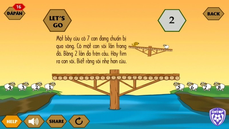 Game qua song IQ là trò chơi đòi hỏi tư duy phân tích và lập kế hoạch để đưa các nhân vật qua song theo quy tắc