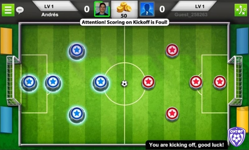Soccer Stars với lối chơi vật lý đơn giản, phù hợp cho mọi dòng máy để chơi game đá banh mobile.