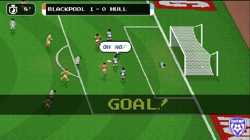 Retro Goal tái hiện bóng đá cổ điển với phong cách pixel hoài niệm.