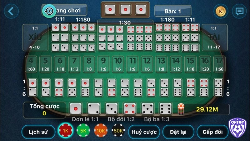 Các dạng cửa cược phụ có trong tai xiu