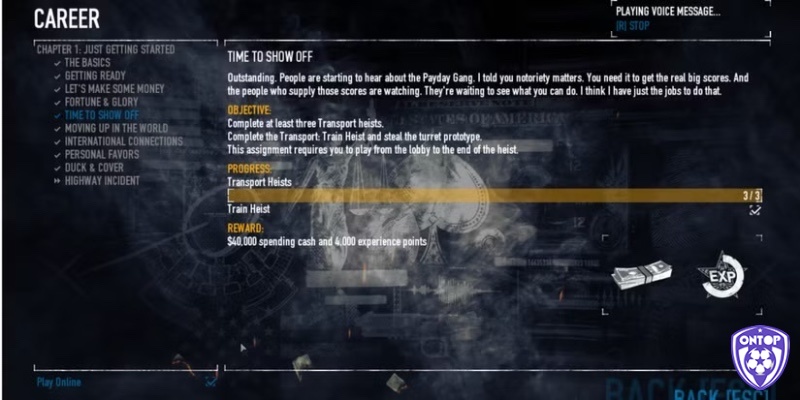 Biết cách sử dụng nguồn tiền và điểm kinh nghiệm hợp lý là chìa khóa giúp bạn tiến xa trong game Payday 2.