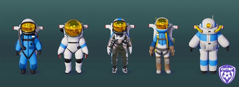 Các nhân vật trong game được thiết kế tối giản theo phong cách của những nhà du hành vũ trụ