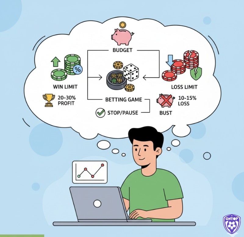 Người chơi cờ bạc quản lý vốn bằng cách xây dựng ngân sách, thiết lập giới hạn thắng và thua khi chơi tài xỉu