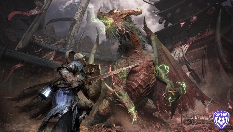 Một đấu trường boss khổng lồ ở nửa đầu, nơi nhịp học đòn và phản công tạo cảm giác tiến bộ rõ ràng