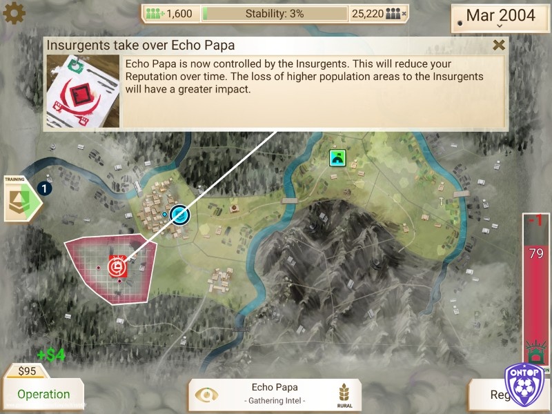 Rebel Inc là game quản lý mobile thiên về chiến lược và mô phỏng điều hành