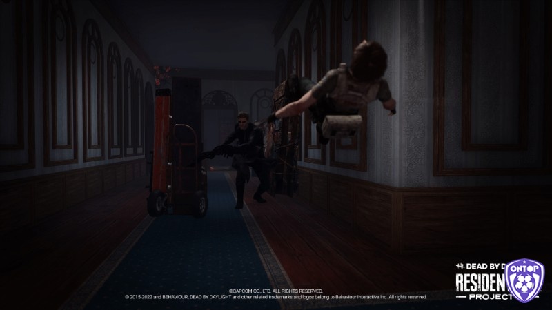 Wesker trong Dead by Daylight khi truy đuổi người sống sót