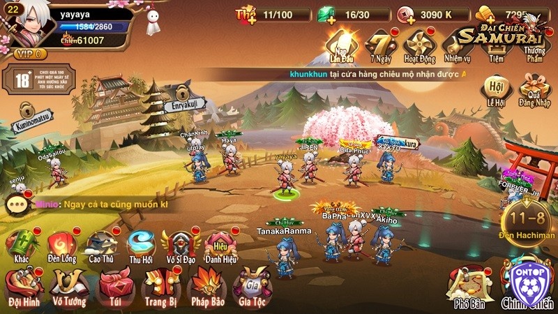Đại Chiến Samurai VNG game thẻ tướng online phong cách Nhật Bản