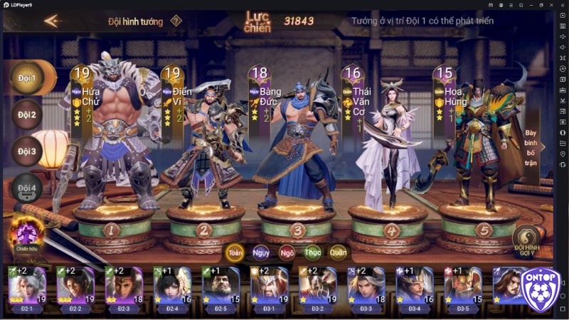 xây đội hình mạnh trong game thẻ tướng online