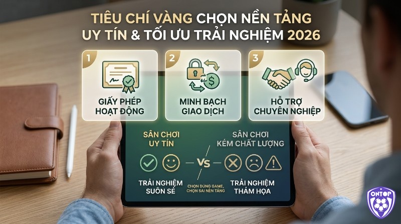 Tiêu chí chọn nền tảng slot game đổi thưởng uy tín 2026: giấy phép hoạt động, minh bạch giao dịch, hỗ trợ chuyên nghiệp mang lại trải nghiệm suôn sẻ